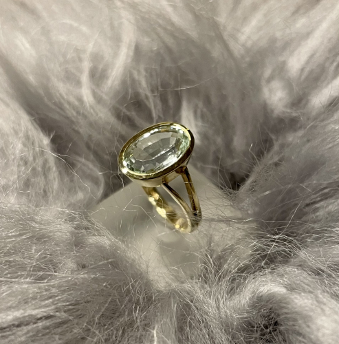 Aquamarin Damen Ring 585 GG